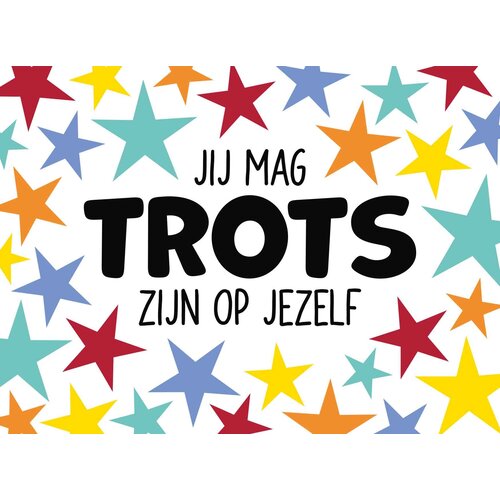 Jij mag trots zijn op jezelf Complimentenkaart