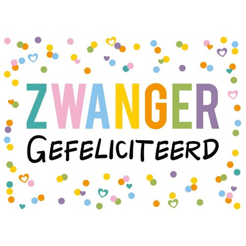 Zwanger gefeliciteerd Geboortekaart