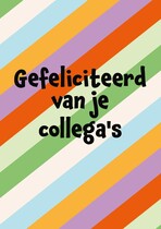 Gefeliciteerd van je collega's Felicitatiekaart
