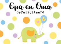 Opa en oma gefeliciteerd