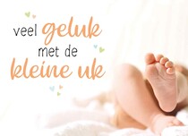Veel geluk met de kleine uk Geboortekaart