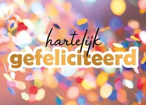 Hartelijk gefeliciteerd Felicitatiekaart