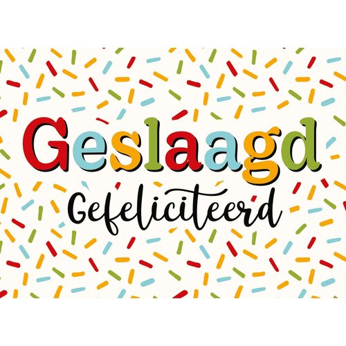 Geslaagd gefeliciteerd Geslaagdkaart