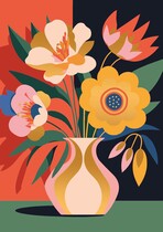 Bloemen vaas Blancokaart