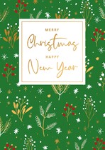 Merry christmas happy new year Kerstkaart