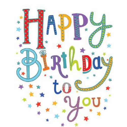 XL kaart - Happy Birthday to you