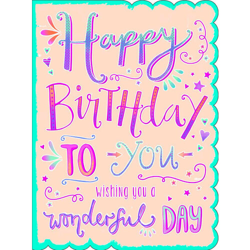 XL kaart - Happy Birthday to you