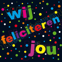 XL kaart - Wij feliciteren jou