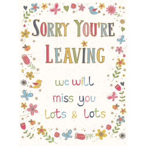 XL kaart - Sorry You're leaving