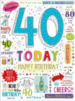 XL kaart - 40 today