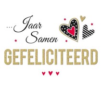 XL kaart - â€¦ Jaar samen Gefeliciteerd