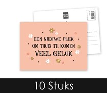Een nieuwe plek om thuis te komen veel geluk Verhuiskaart