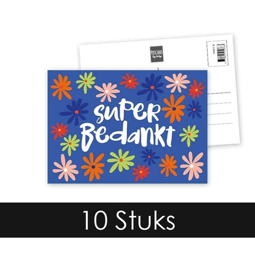 Super bedankt Bedankkaart