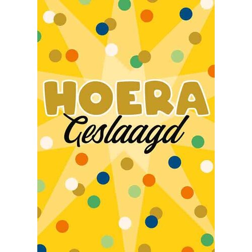 Hoera geslaagd Geslaagd kaart