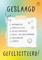 Geslaagd gefeliciteerd! Geslaagd kaart