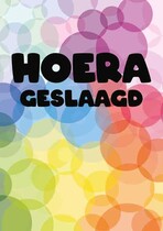 Hoera geslaagd Geslaagd kaart