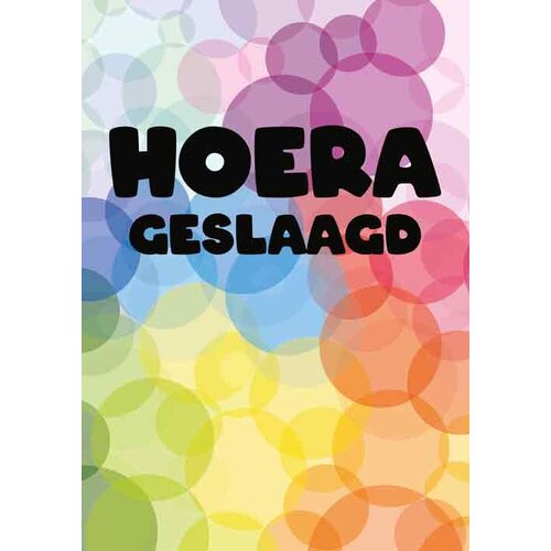 Hoera geslaagd Geslaagd kaart