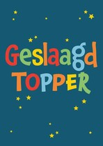 Geslaagd topper Geslaagd kaart