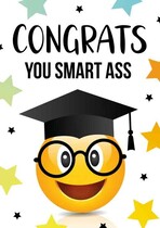 Congrats you smart ass Geslaagd kaart