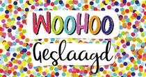 woohoo gelaagd Geslaagd kaart