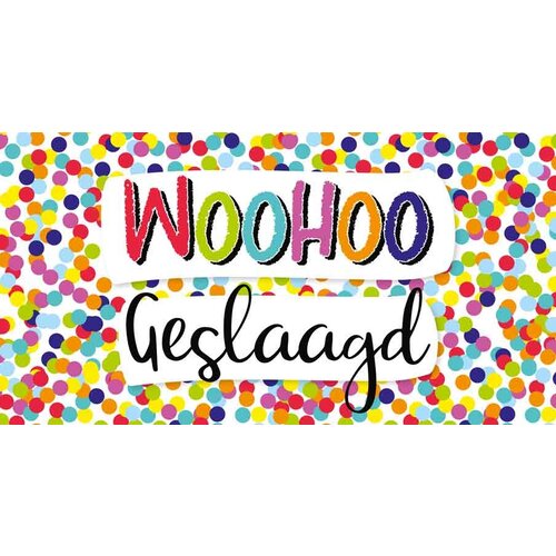 woohoo gelaagd Geslaagd kaart
