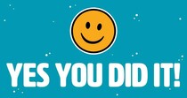 Yes you did it! Geslaagd kaart