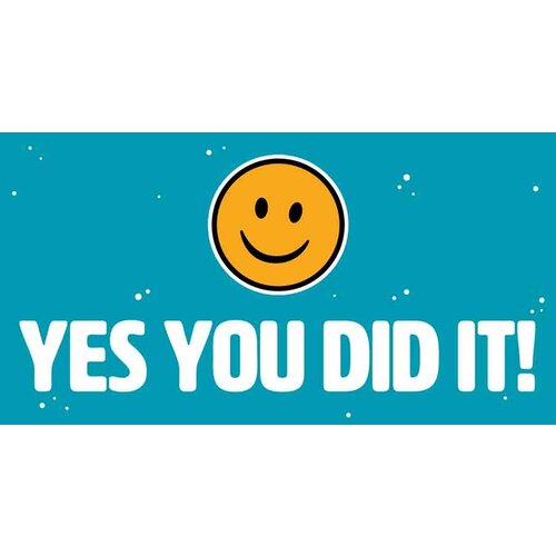 Yes you did it! Geslaagd kaart