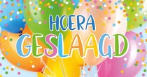 Hoera Geslaagd Geslaagd kaart