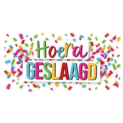 Hoera geslaagd Geslaagd kaart