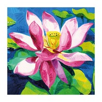 Blanco roze waterlelie kunst Blancokaart