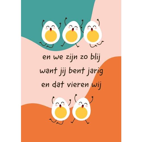 We zijn zo blij want jij bent jarig - Verjaardagskaart