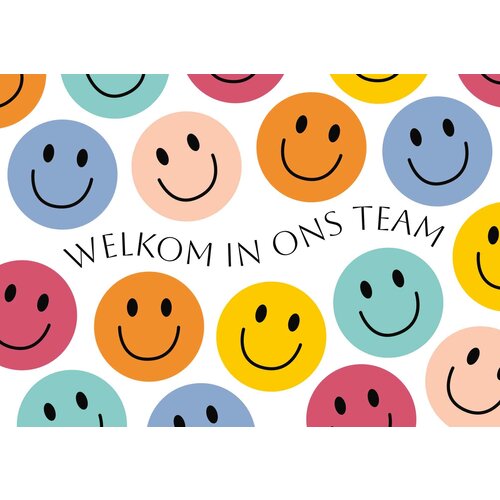 Welkom in ons team - Welkomstkaart