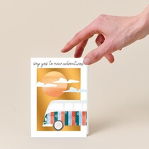 Say yes to new adventures afscheidskaart