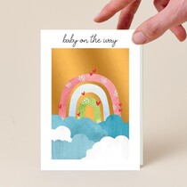 Baby on the way geboortekaart zwanger