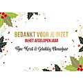 Bedankt voor je inzet
