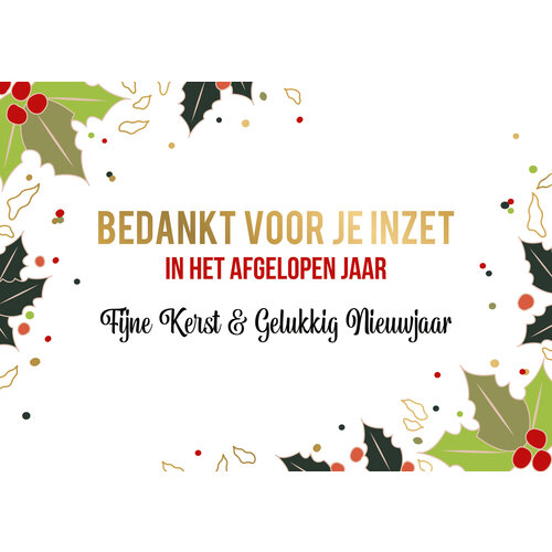 Bedankt voor je inzet