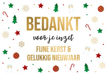 Bedankt voor je inzet
