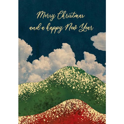 Merry christmas and a happy new year Kerstkaart