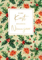 Fijne kerst gelukkig nieuwjaar Kerstkaart