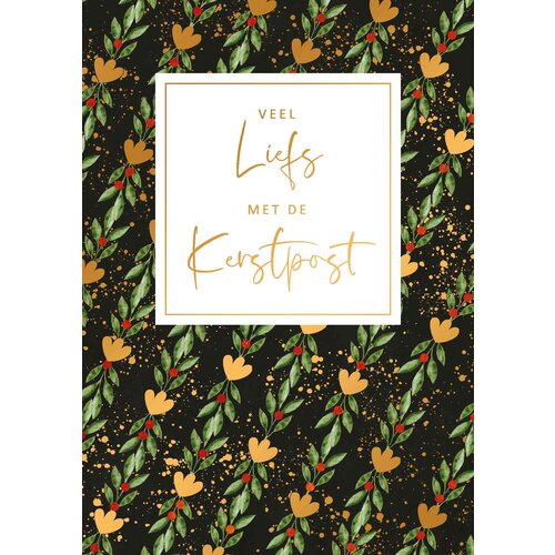 Veel liefs met de kerstpost Kerstkaart