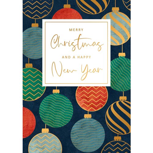 Merry christmas and a happy new year Kerstkaart