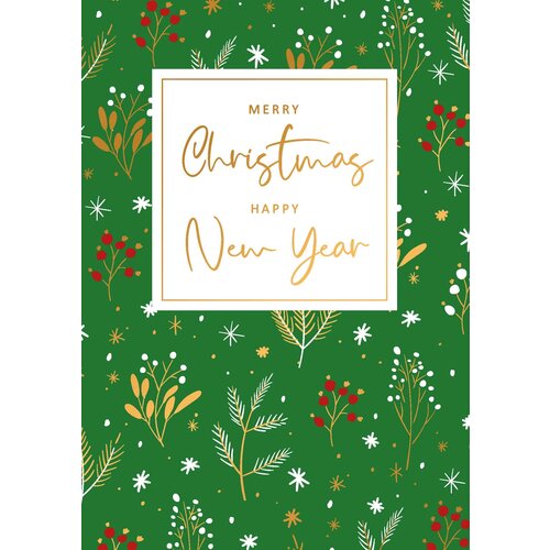 Merry christmas happy new year Kerstkaart