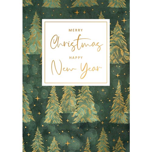 Merry christmas happy new year Kerstkaart