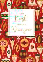 Fijne kerst gelukkig nieuwjaar Kerstkaart