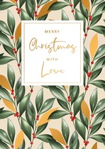 Merry christmas with love Kerstkaart