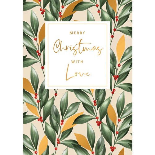 Merry christmas with love Kerstkaart