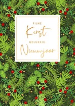 Fijne kerst gelukkig nieuwjaar Kerstkaart