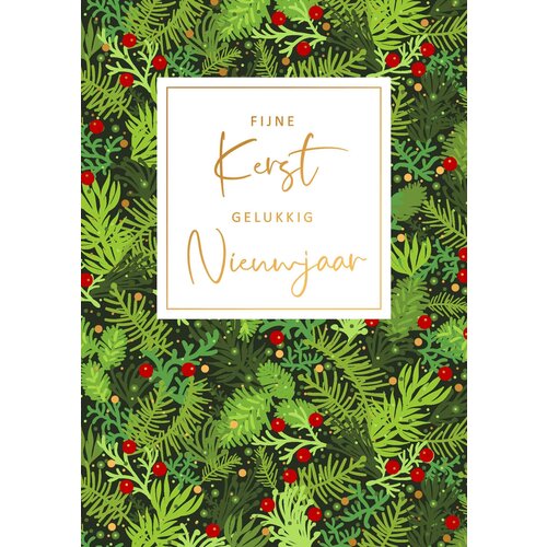 Fijne kerst gelukkig nieuwjaar Kerstkaart