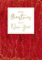 Merry christmas happy new year Kerstkaart