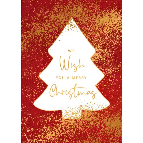 We wish you a merry christmas Kerstkaart